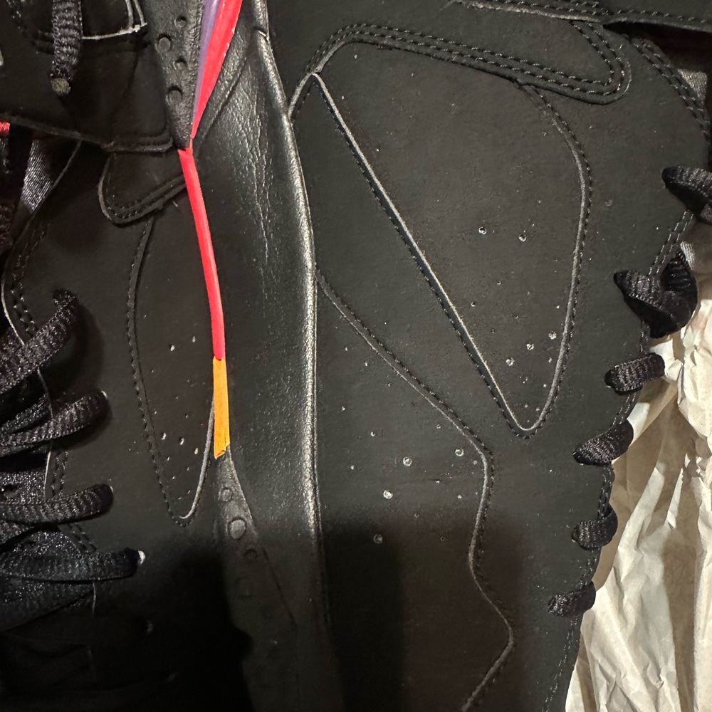 Jordan Air 7 Black and Violet Athletic Shoes - Picture 8 of 13